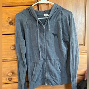 Victoria's Secret Gray Zip-Up Hoodie